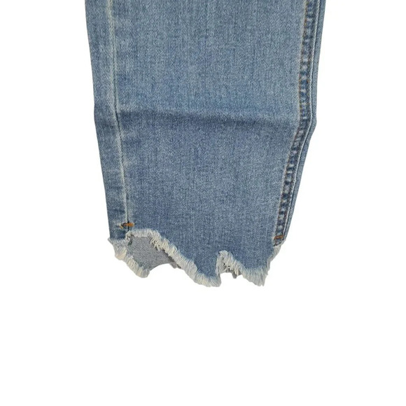 Roswear Mid Rise Frayed Hem Ripped Skinny Stretchy Jeans Womens Size XL NWT - Picture 5 of 8
